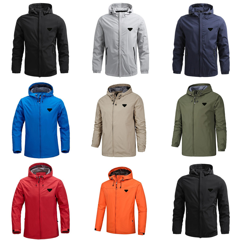 Pradlys Men Windbreaker Jacket Man Designer Coat Men Waterproof Jackets Veste Homme Wind Breaker Rain Coat Breathable Fishing Camping Hooded Male Cl