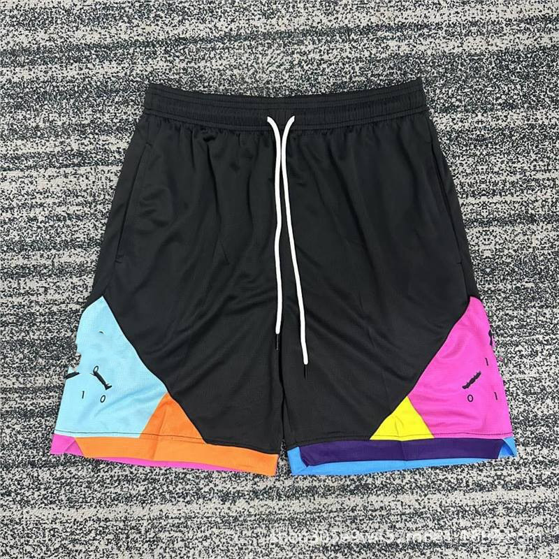 Pantaloncini da basket firmati da 5 pollici, pantaloni sportivi ad asciugatura rapida per la palestra di allenamento estivo e l'abbigliamento casual