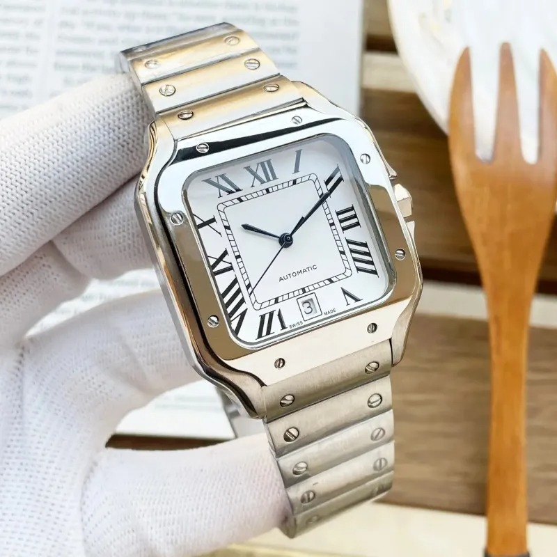 Men's Automatic Square Watch, Free Customs Clearance,35/41/43mm Available, Sapphire Crystal Glass, Waterproof Wristwatch, Fast Shipping