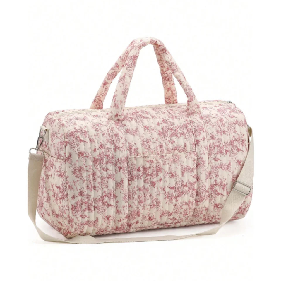 2026 New Large cologne Capacity Mommy Travel Tote For Women Baby Diaper perfume Floral Print Multifunctional Crossbody Bag 260811 Designer