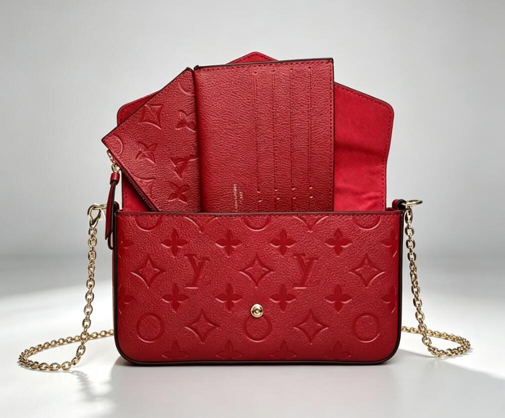 10A Shoulder Bags 3/p Set Top Luxury Designer Wallet Women Classic Flower Pochette Felicie Leather Clutch Tote Messenger bags ACCESSORIES Bag
