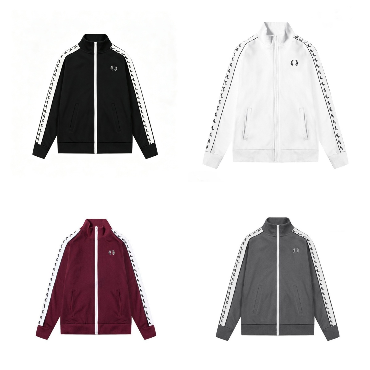 Vestes pour hommes Classique Blé Oreille Logo Brodé Zipper Veste À Capuche Hommes Femmes Lâche Casual Coton Col Montant Veste Manteau Vestes De C