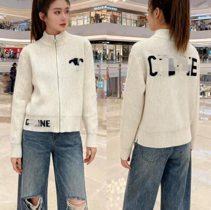 Winter spring Women's luxury zipper cardigan Sweaters Fashion designer Sweater Women Coats Autumn Lady Chic Streetwear