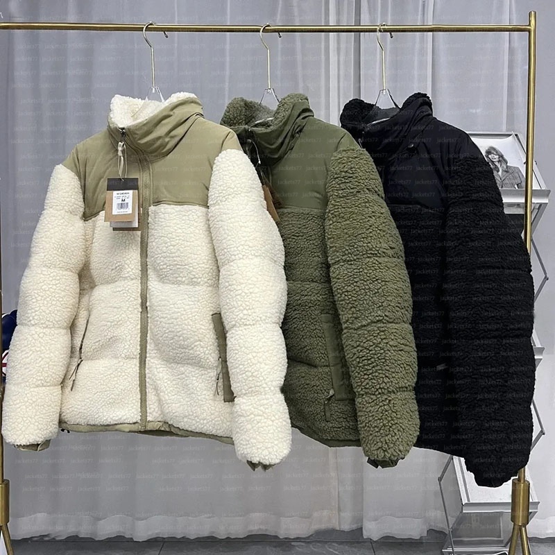 Womens Designer Jackets Winter Fleece Down jacket Faux Shearling Outerwear Coats Couple Suede Fur Coat for Men Warm Thickened Lamb Puffer S-XXL