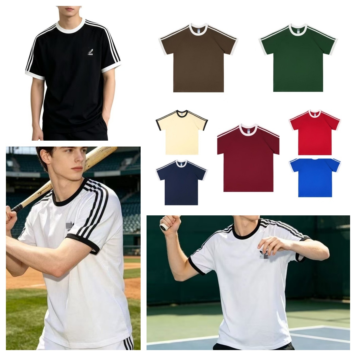 German Sports Designer T Embroidered Logo Young Men Students Golf Sports T-shirt Baseball Tennis Short Sleeve Tees Juniors Teenager Boys Loose Casua