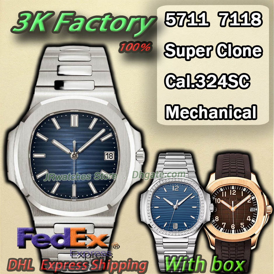 Brand Luxury Men's Designer Sporty Watch 3K DDF PPF Factory Cal.324 330 SC 9015 8.3MM Super Quality Automatic Mechanical Stainless Steel Lumino