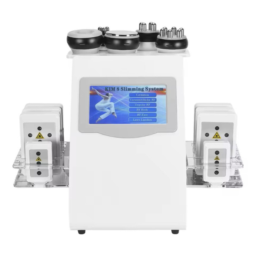 Product 6 in 1 Vacuum Laser Radio Frequency RF 40K Cavi Lipo Slimming Ultrasonic Liposuction Cavitation Machine For Spa157