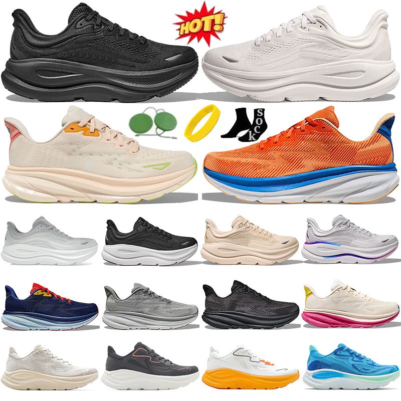 Men Women Bondi 9 Running Shoes hokatrainer Clifton 10 Sneakers Clifton 9 Platform Sneaker Vanilla Birch Triple Black Cosmic Grey Mens Womens Outdoo