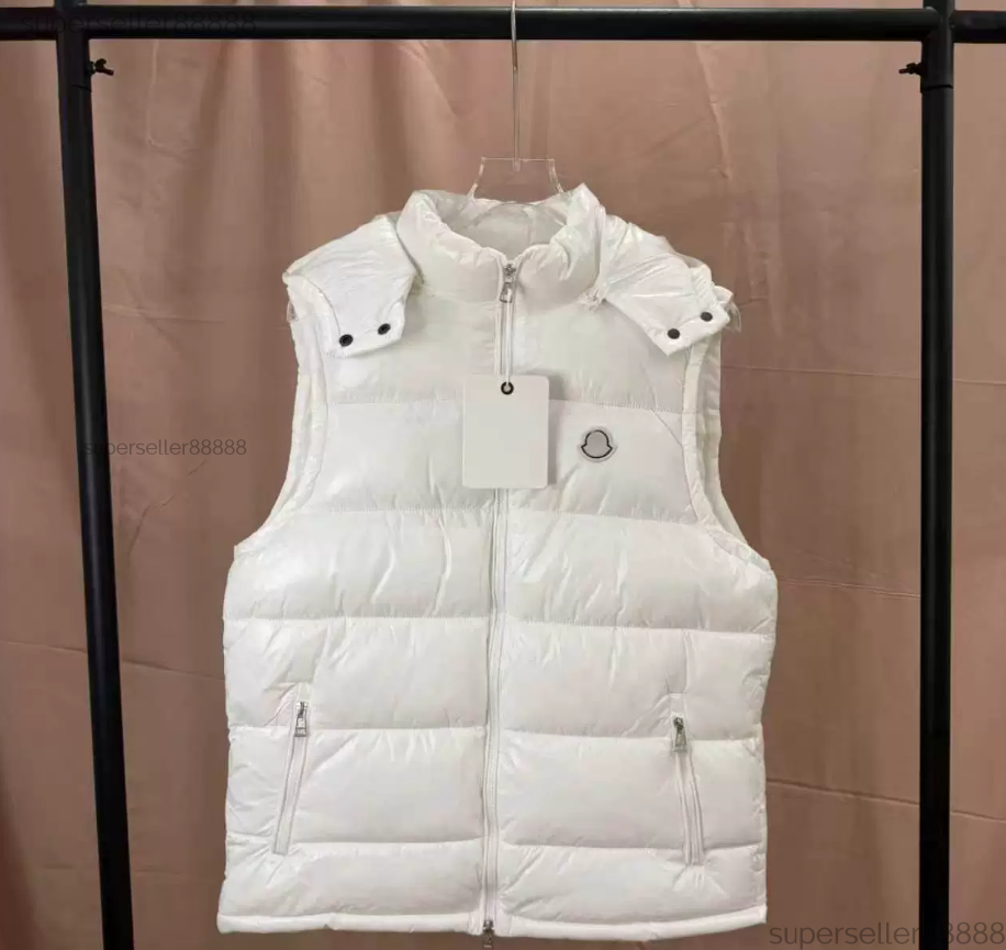 Women Vest Jacket Designer Mens Womens Puffer Vests M Brand Embroidery Patch Removable Hood Gilet Duck Down Puffer Jacket Sleeveless Winter Outfit W