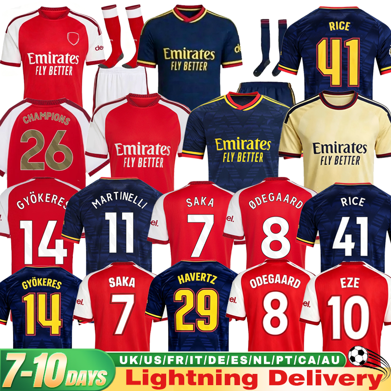 26 27 Arsnal Football kit SAKA ODEGAARD RICE HAVERTZ GYOKERES 2026 arsenallies soccer tracksuits winner fans players S 4XL MEN Woman KIDS kit jersey