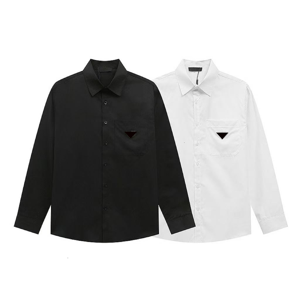 Men's Shirts Casual Shirts Designer Men's Shirts T-shirts Long-sleeved Shirts Of The Brand Triangular Decorations Business Shirts