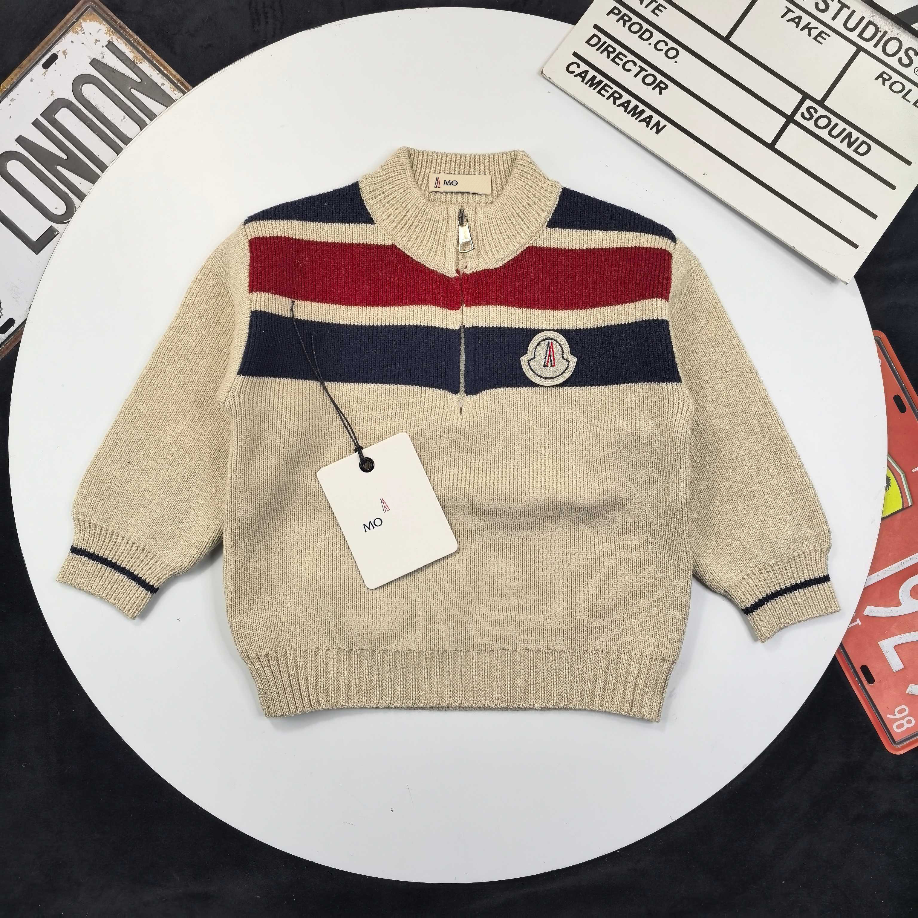 Kids Knit Sweater Toddler Autumn Winter Pullover Boys Girls Warm Collared Knit Jumper for 90 - 150CM Children
