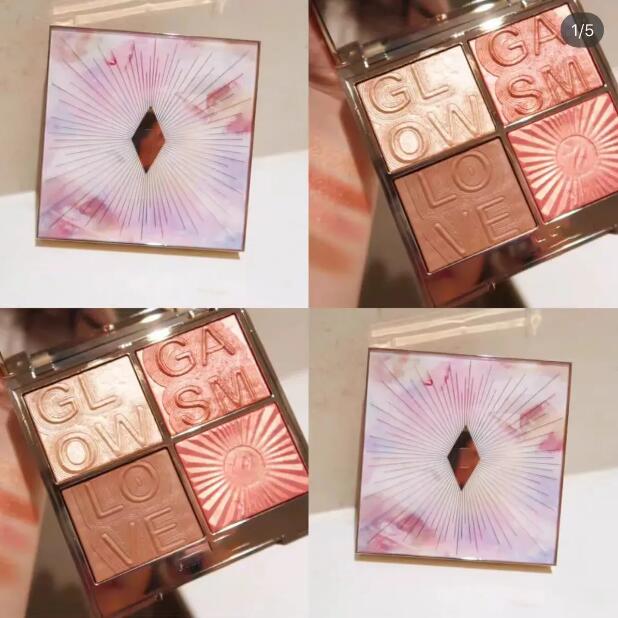 Top Quality GLOWGASM FACE PALETTE 4 Colors SKIN & EYE GILDING HIGHLIGHTERS Comprehensive Palette 4 in 1 Blush Eyeshadow Highlighter Powder Beauty Ma