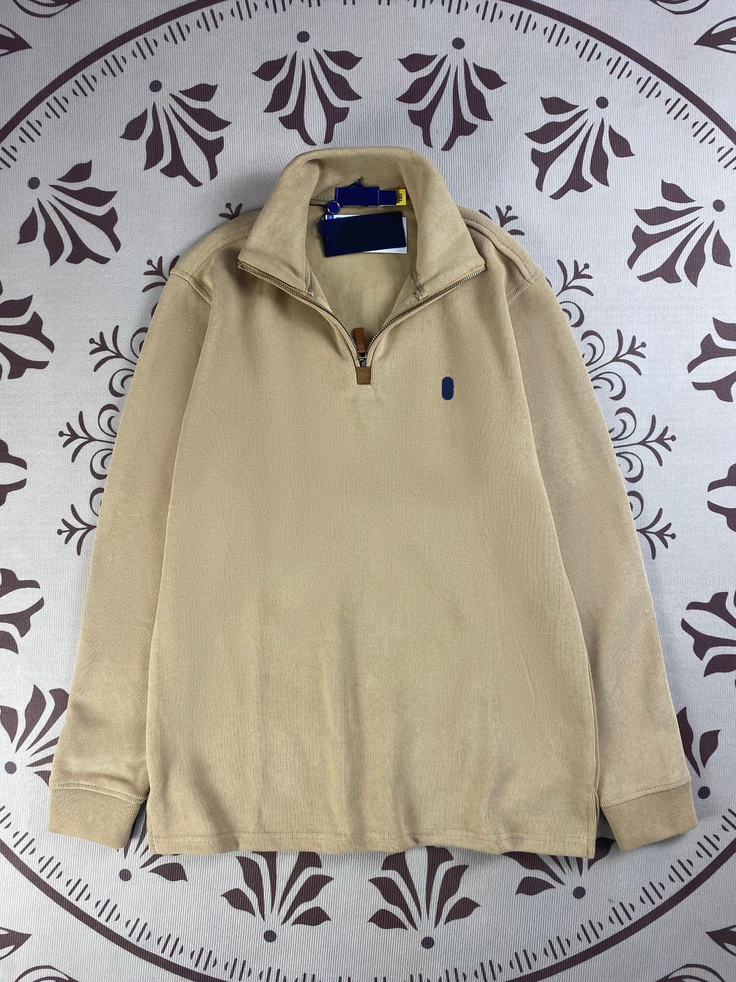 Ralf Men's Laurnen Hoodies Designer Half Zip Stand Polo Hoodie Men Fashion Vintage Loose Pony Pullover Solid Ribbed Casual Loose Rolphy Laurene