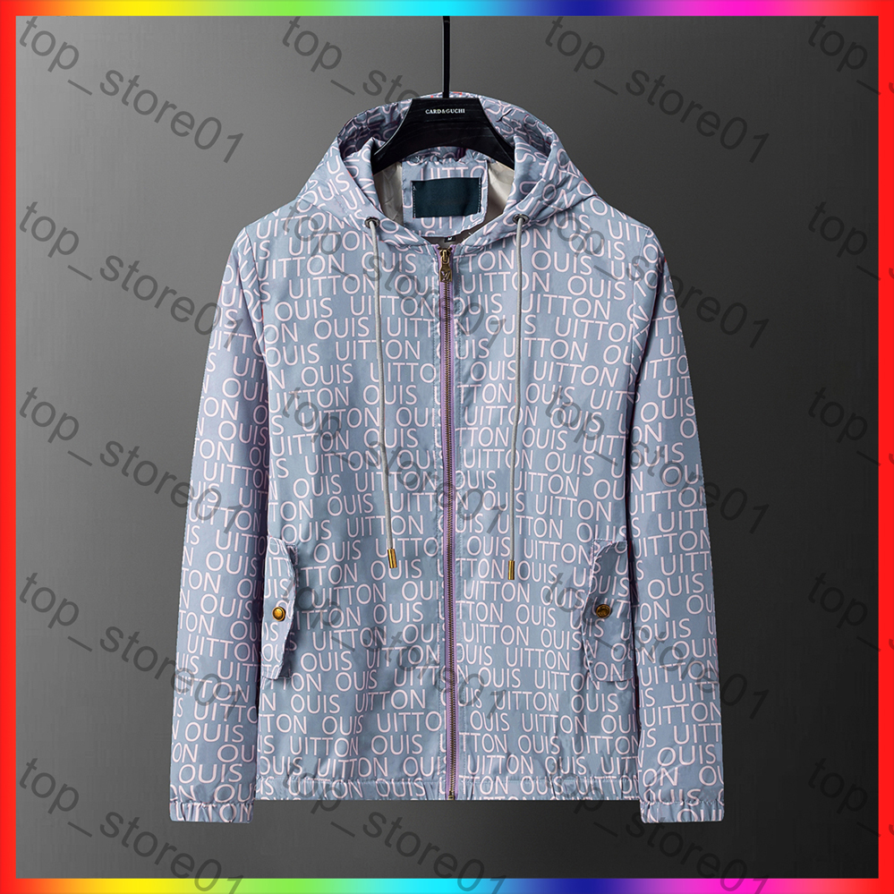 5A New Mens Jacket Designer Hoodie Autumn And Winter Womens Jacket Hooded Embroidered Zipper Jacket Sportswear Luxury Hooded Waterproof Top Windrunn