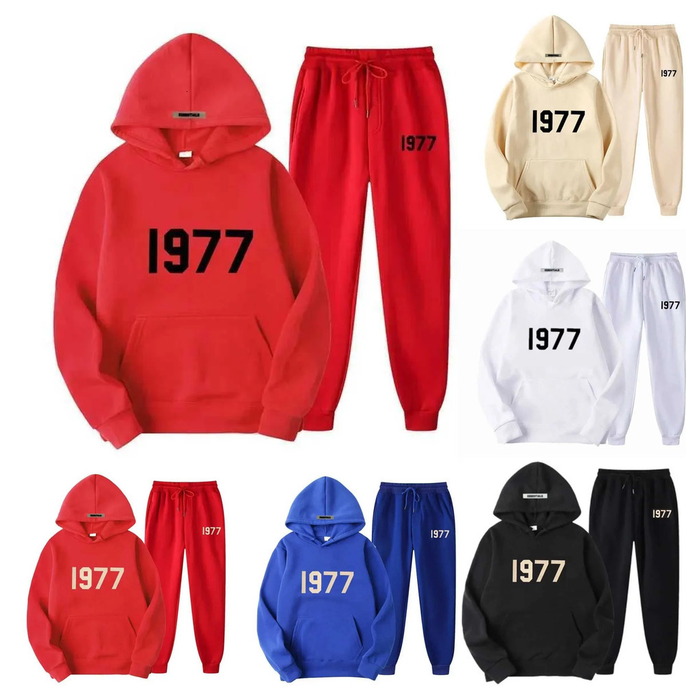 essentials Man Tracksuit Designer Sweatpants Classic Letters Womens Sweatshirts Pants Hoodie Casual Loose Long Sleeve Hoodies 1977 essential tracksu