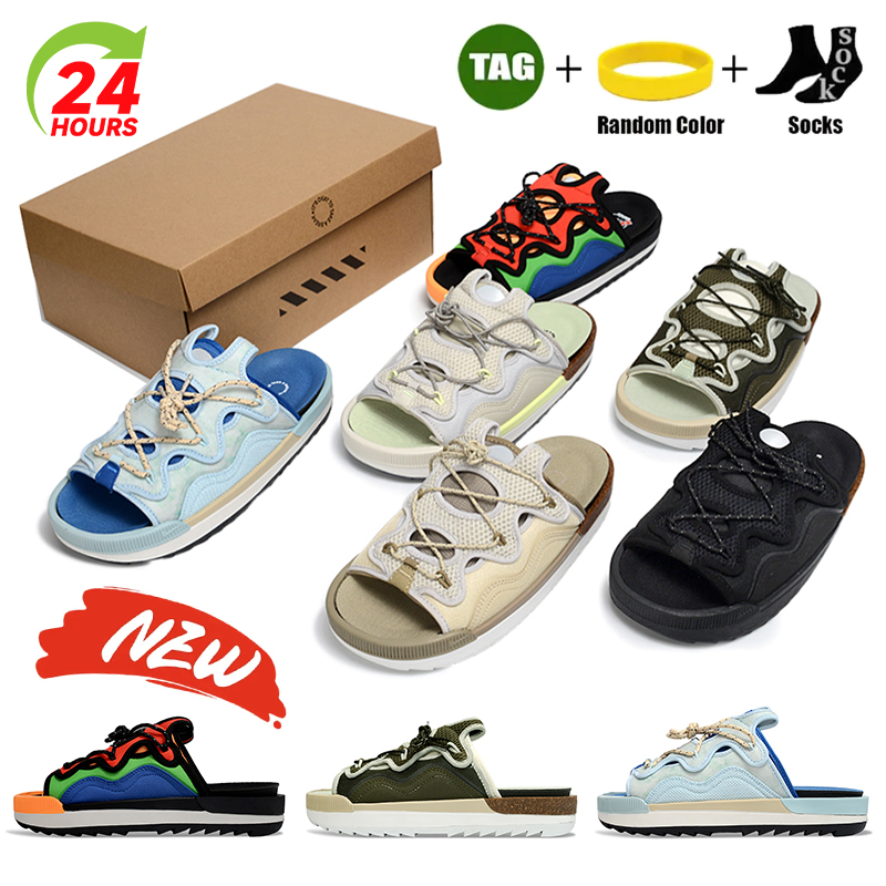 Offline 2.0 Slides designer sandals Flats heels slippers Summer mens womens Wild Card beige khaki Bone Marina Blue black comfortable Slip-On Outdoor