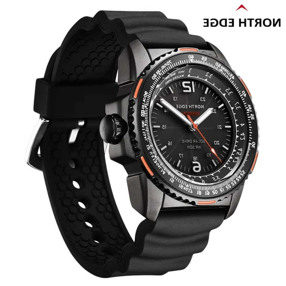 Military NORTH Digital EDGE PHOTON Men's Watch Waterproof 50M Sports Solar Luminous Eco Friendly Clock Watches for Men Hombre L260813