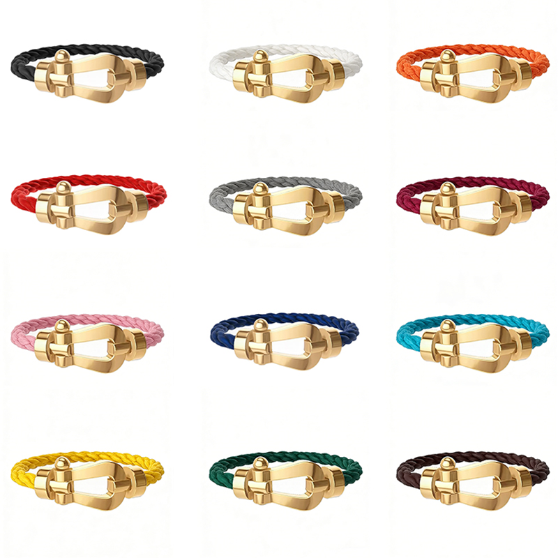 Bracelet classique à la mode, or 18 carats, acier inoxydable, haute qualité, bijoux sans diamant