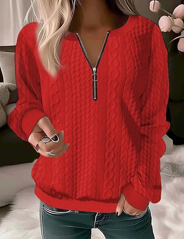 1676 Women's Quilted Sweatshirt Zip-Up Cardigan Jacket Autumn/Winter