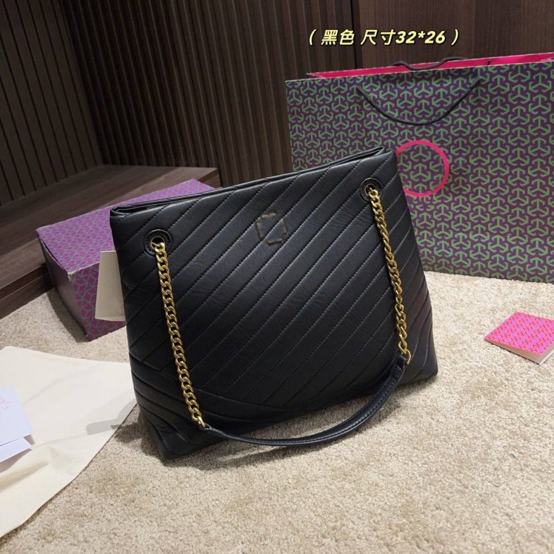 Designer Bag Luxury Women Diagonal V Quilted Leather Tote Bag Vintage Gold Chain Shoulder Bag Large Capacity Commuter Handbag Size32*26CM