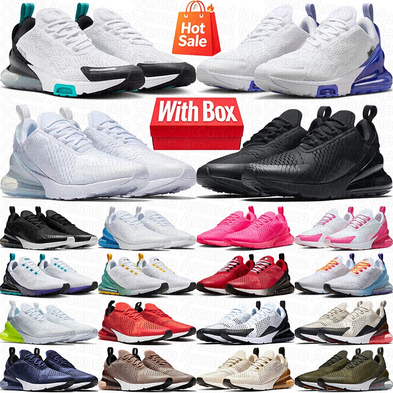 free shipping with box 270 running shoes designer sneakers 270s zapatillas mens trainers sports runner comfortable triple black white chaussure