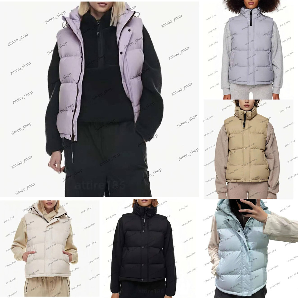 hot Designer Aritzia down jacket super puff short hooded vest branded waistcoat Canada down thickened extreme coId warm knee length jackets cd3