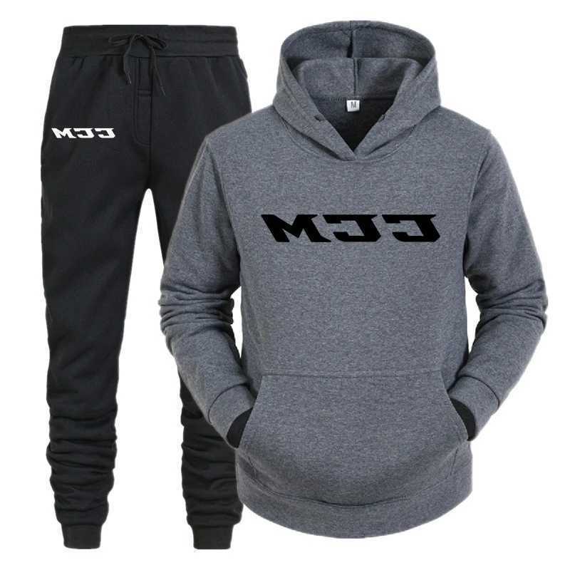 Tracksuits Men's New Mens Casual Autumn Set Sweatshirt Two piece Hooded Pullover Sweatshirt Slow Running Set CCM Set D260814
