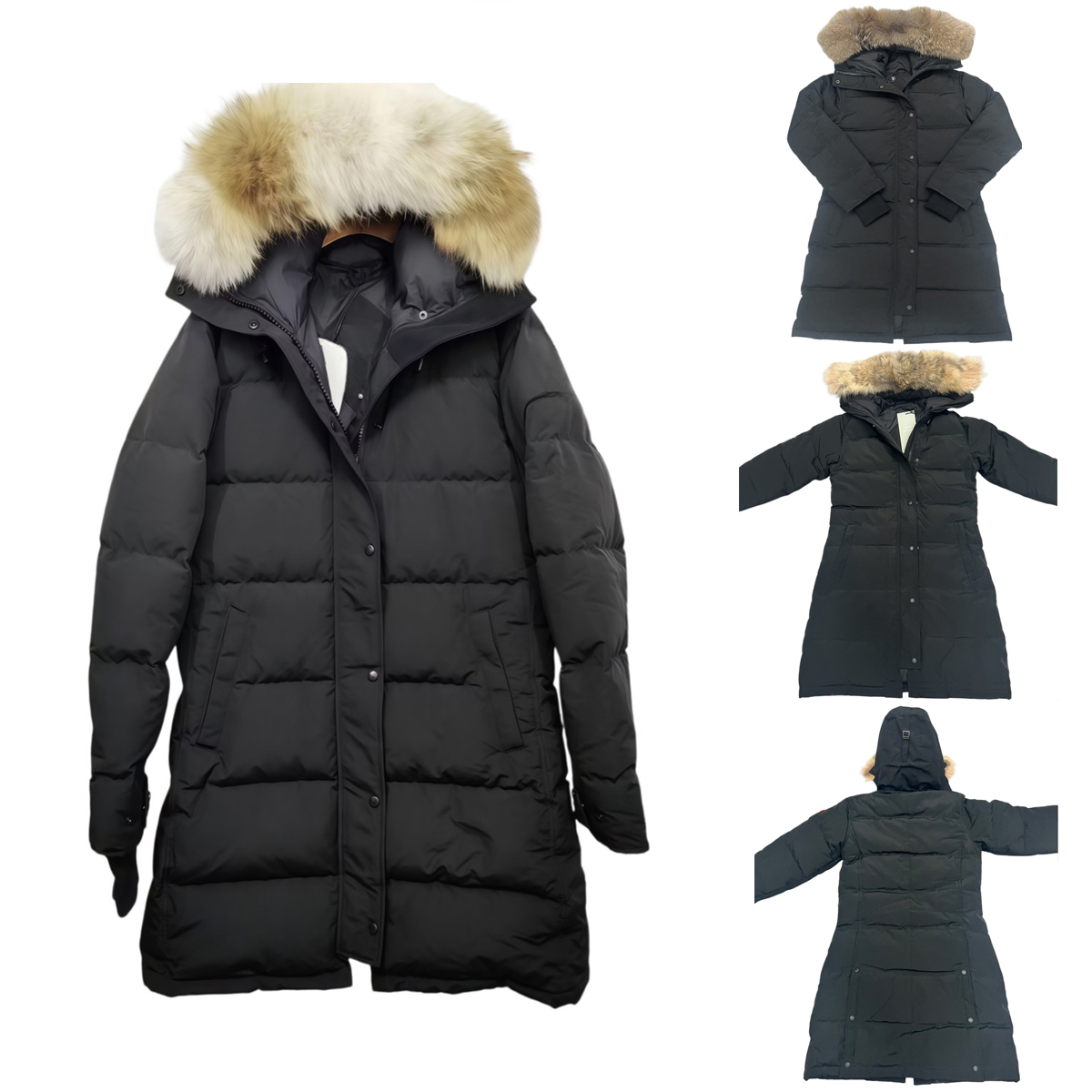 Designer Womens Down Jackets Shelburne Outdoor Winter Jassen Warm Outerwear Wolf Fur Hooded Fourrure Manteau Down Jacket Coat Hiver Trillium Parka D