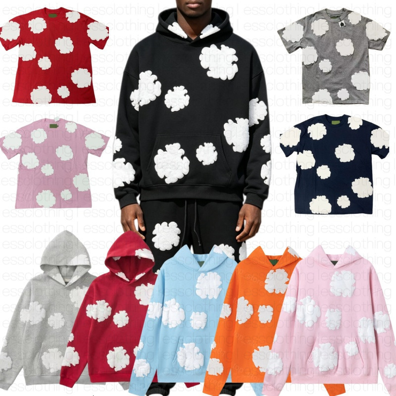 Denimnlies Tearhoodielys Men's Designer Hoodies Border Foreign Trade Wholesale Kapok Sweater Suit Youth Foam Tide Brand American Street Denimni