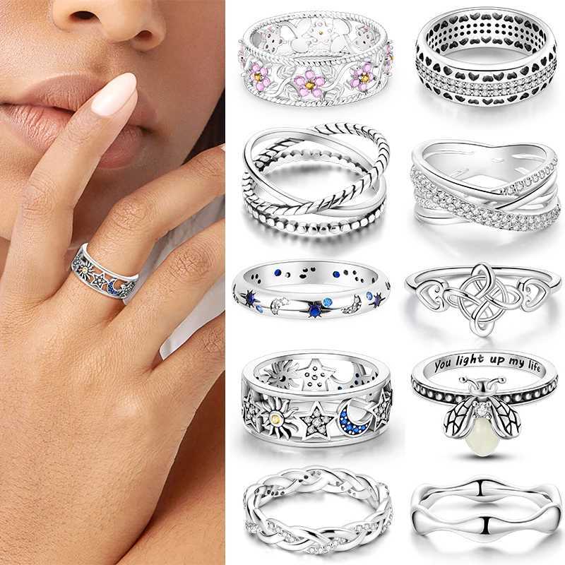 925 Sterling Silver Ring For Woman Firefly Celtic Knot Plain Color Original Finger Rings Wedding Gift Fashion Jewelry Z260813