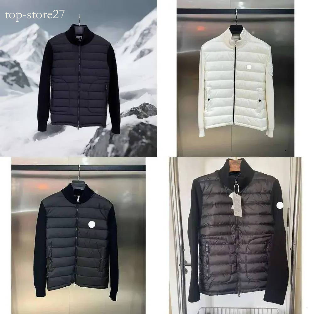 Down Hooded Cardigan Designer Wool blend Sweater Outwear Warm Mens Windbreaker Jacket Men Pufferjacket 141