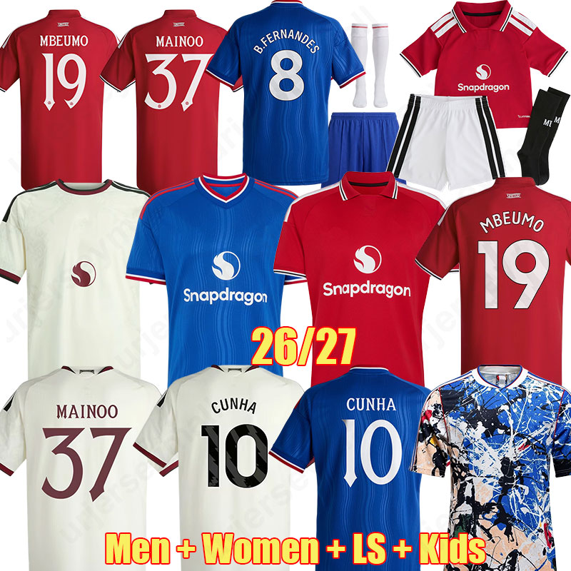 3XL 4XL 26 27 AMAD CASEMIRO MOUNT Maillots de football MAINOO MAZRAOUI Pré-match 2026 B. FERNANDES MUTDES Stone Roses Lifestyle Kit de chemise de