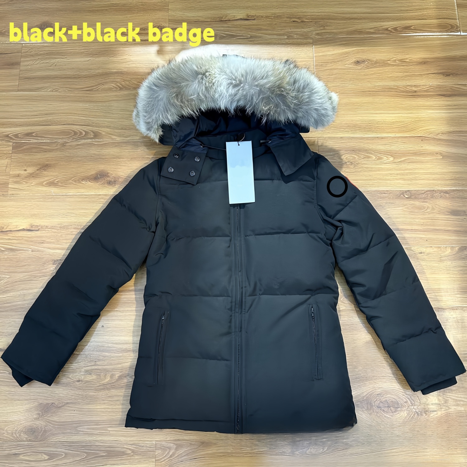 designer jackets puffer jacket Women Down Parka Red Badge Removable Fur Hood Windproof Thick Warm Winter Puffer Coat long sleeve For Ladies Outdoor