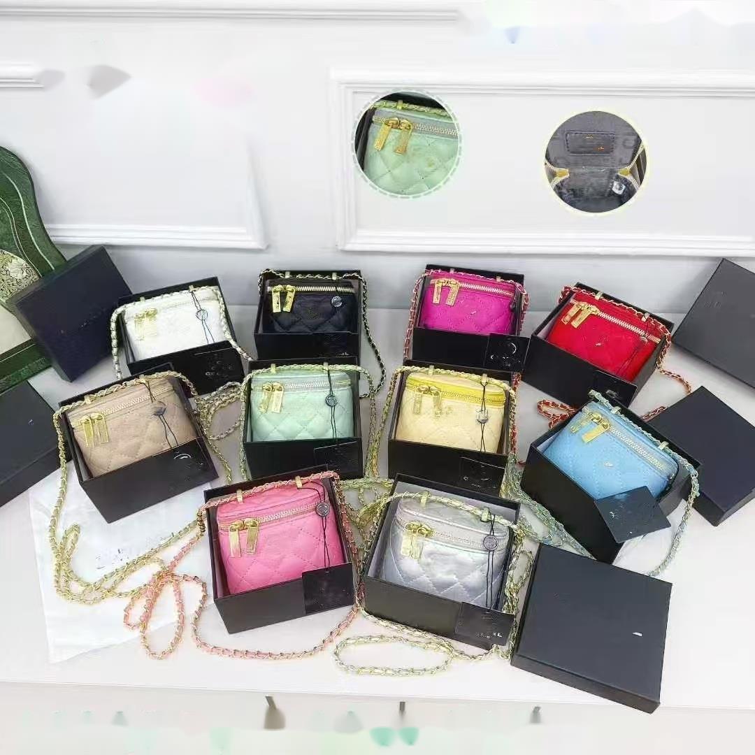TOP Quality BOX Makeup bag Designer bag Shoulder bag Cosmetic bag Chain Crossbody bag Luxury Makeup bag Classic Women Vanity bag Fashion bag 10A min