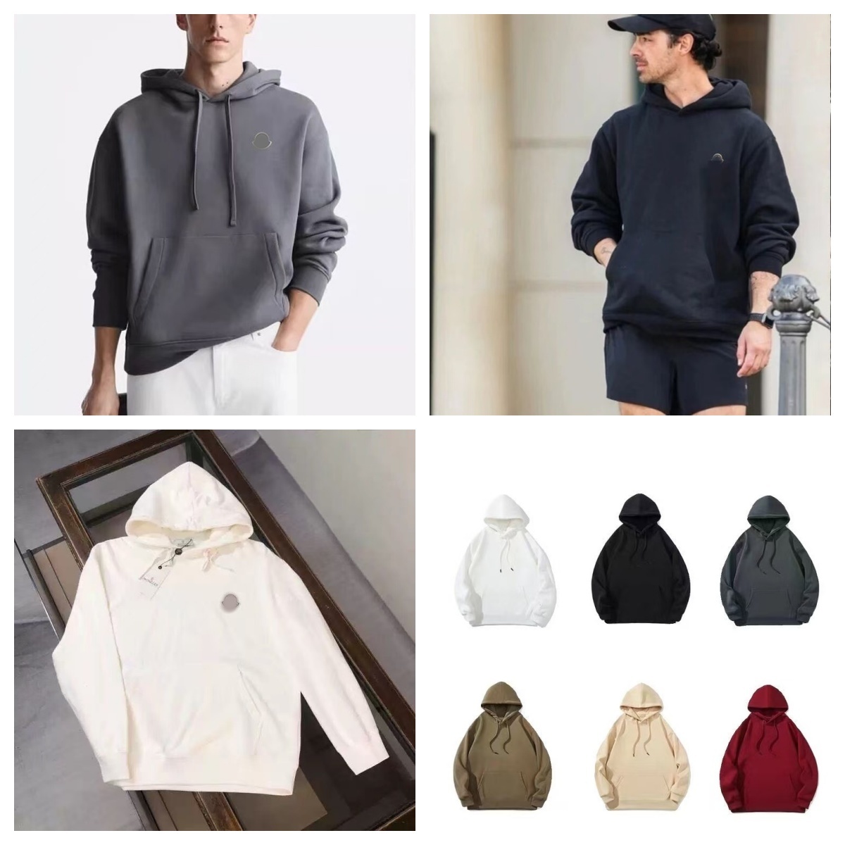 MON Designer Logo Young Men's Daily Hoodie Hooded Sweatshirt Long Sleeve Cotton Youth Boys Juniors Activewear Sports Gym Workout Tops Plus Size