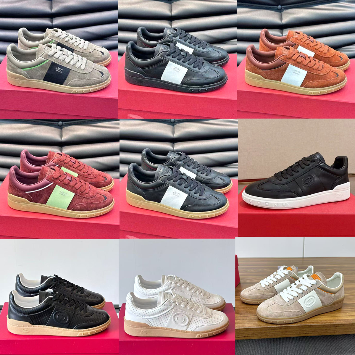 Valentine UPVILLAGE run tennis luxurys Designer sneakers Flat Outdoor Suede New 10a High quality golf Men casual shoe travel basketball low top trai