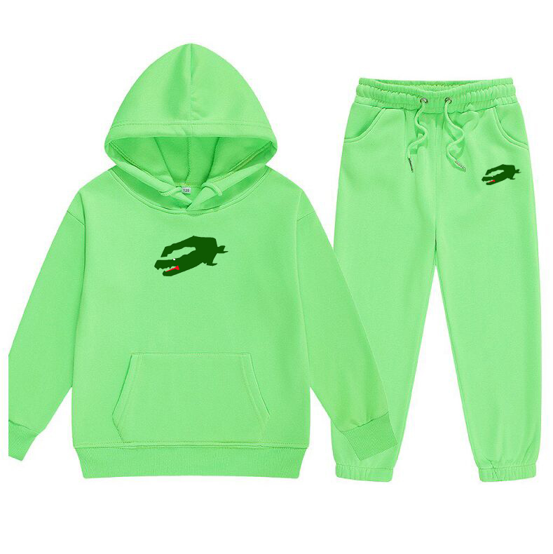 Printemps automne marque survêtement Animal imprimé vêtements pour enfants à capuche pantalon costume 2 pièces ensemble garçon fille 2-11 ans enf