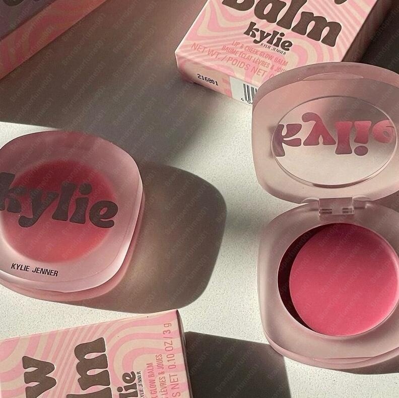 7 Colors Kylie Lip Cheek Glow Balm 3g Haute Pink Doin the Most Cream Blush Natural Satin Radiance Finish Moisturizing Lip Cheek Tint Blendable Face