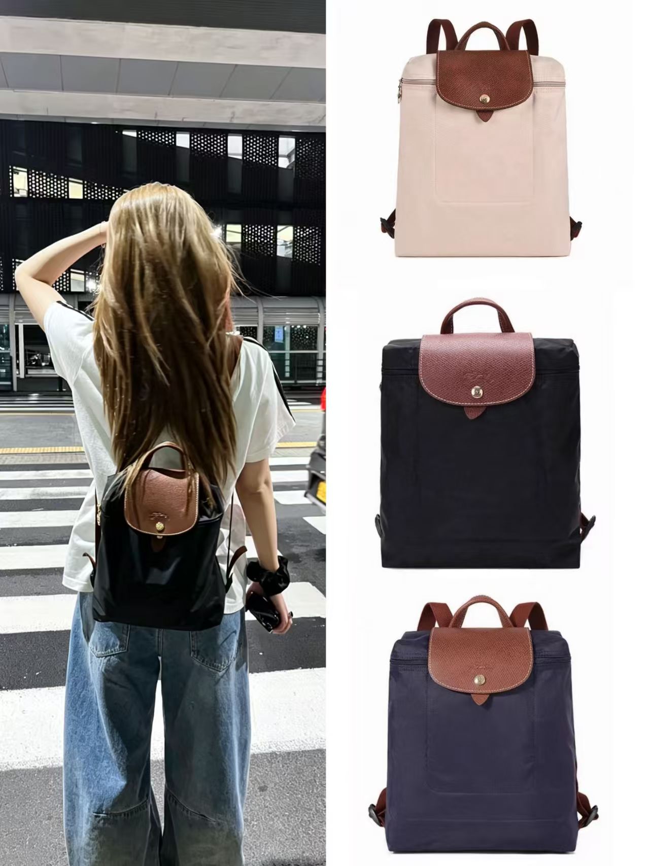 2026 luxe français nouveau double épaule Sports de plein air couleur contrastée mode sac à main randonnée moto sac T260328
