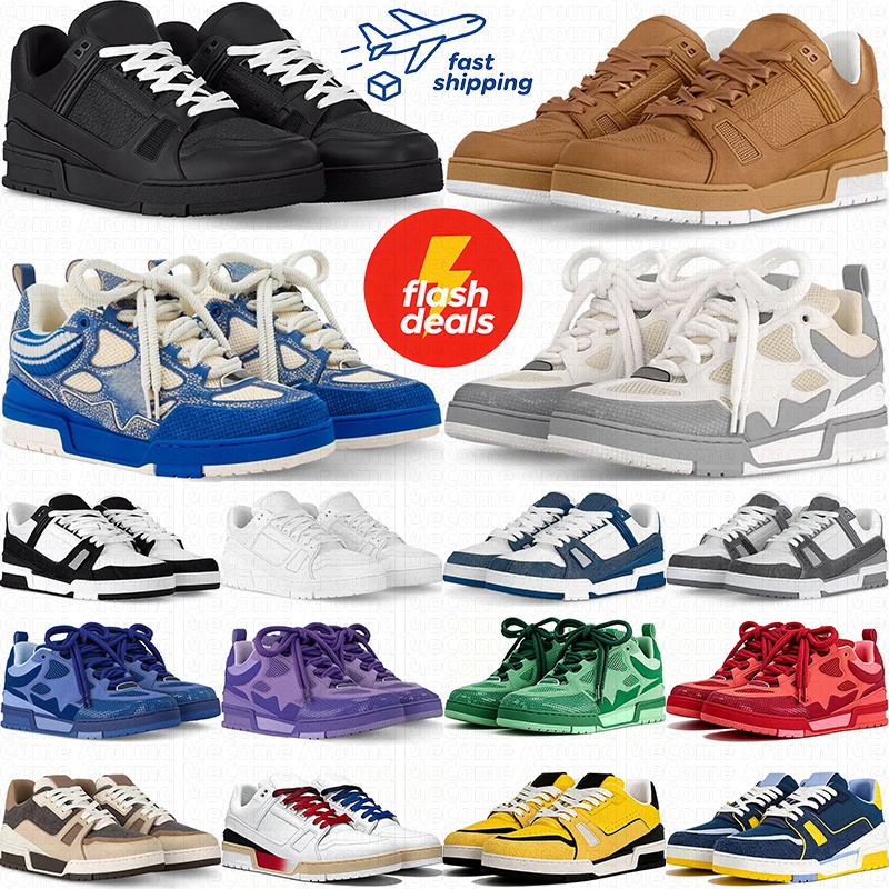 Casual Shoes with box designer shoes skate sneakers black vintage trainers men women black white green red mens chaussure