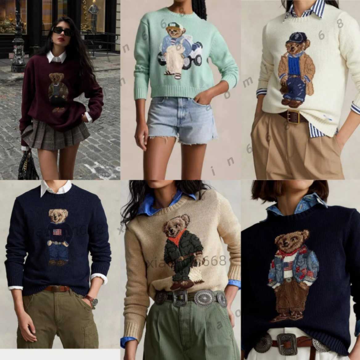 Women's Sweaters Designer Bear Sweater Women Winter Soft Basic Women Pullover Cotton Bear Pulls Fashion Knitted Jumper Top Sueters Bear Round N