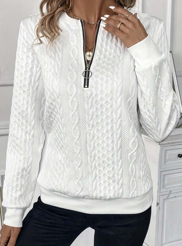 1690 Women's Quilted Sweatshirt Zip-Up Cardigan Jacket Autumn/Winter