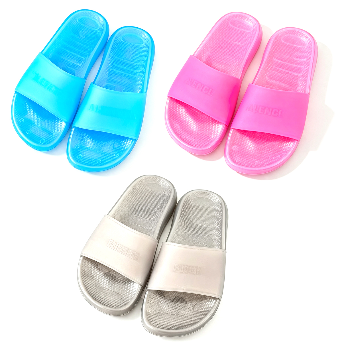 Fully transparent jelly TPU rubber pool slide sandal Home shoes embossed logo slippers luxury Designer Summer Beach sandale Fashion mens womens Mule