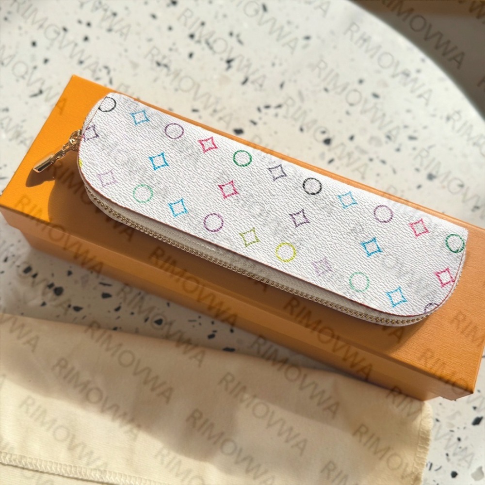 Trousse à crayons classique en toile avec lettres de l'alphabet pour accessoires de bureau, boîte de rangement polyvalente, décontractée, résista