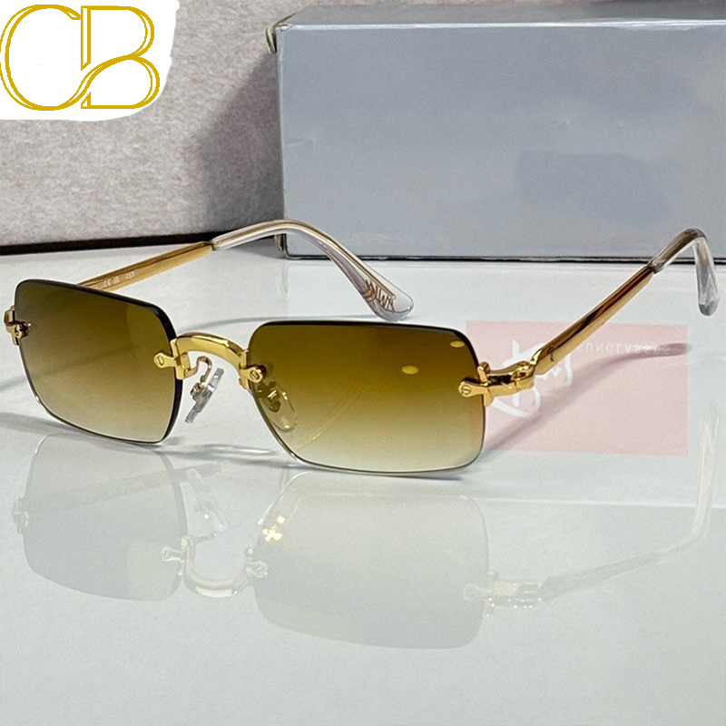 Brand Sunglasses Rimless Men ASAP High Quality Polarized Luxury Designer Trend Personality Fashion Outdoor Camping Sun Glasses Women Square Recta
