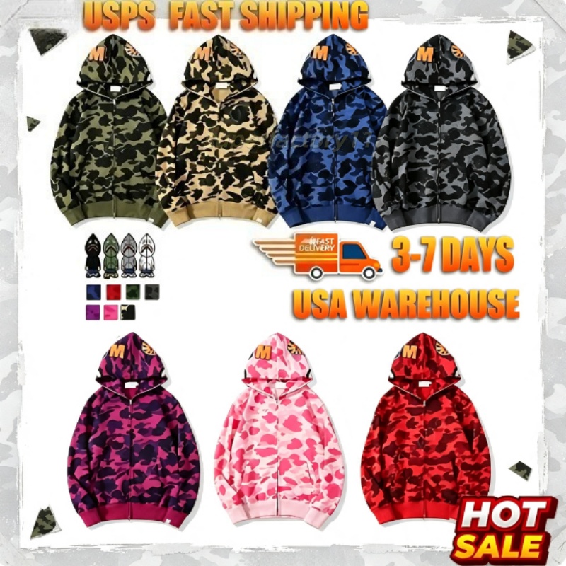Hoodies Hoodie voor mannen Designer Hoodies Shark Hoodies Pullover Zip Up Hoodie Hoody Heren Hoodie Jas Sweatshirts Hip Hop Katoen Lange Mouw