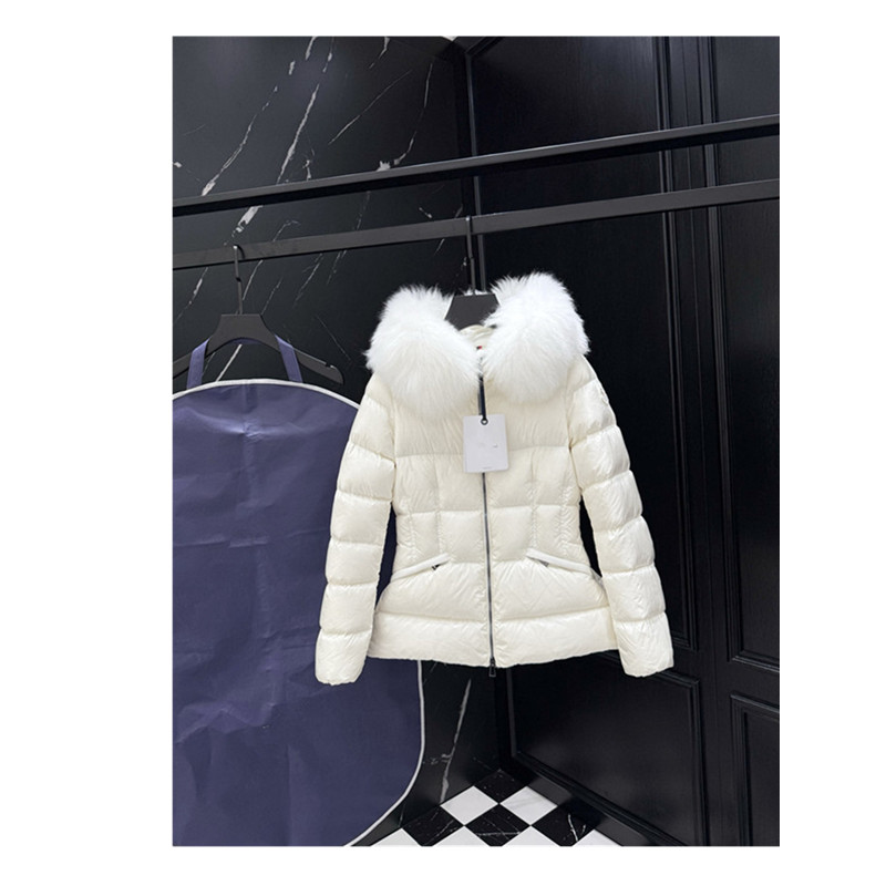 Famous brand Grenoble high grade fluffy winter women's down plush coat fox fur collar warm fashion snow belt ladies cotton padded jacket waist