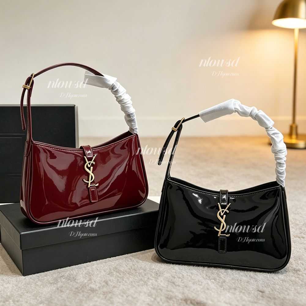 Designer Bag Shoulder Bag Hobo Mini Multi-Color Classics Luxury Handbags Underarm Bag Tote Bag Black Wine Red Patent Leather Brand Women Golden Meta