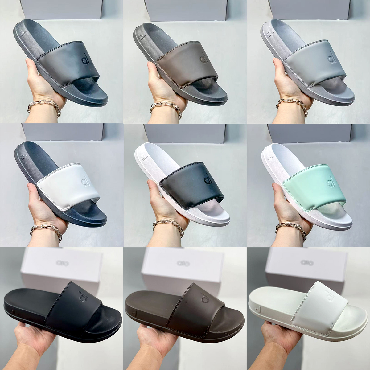 Yoga mens womens Sports shoes AIO slippers Designer Outdoor gym sandal Fashion luxury High quality Beach pool slider Summer Home shoe Rubber Mule co